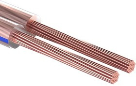 01-6203-6, Кабель акустический 2х0,50 мм² прозрачный BLUELINE (бухта 100 м)