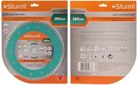 Круг алмазный STURM! 9020-04-180x22-T Ф180х2.2х22мм сухой рез турбо по кирпичу