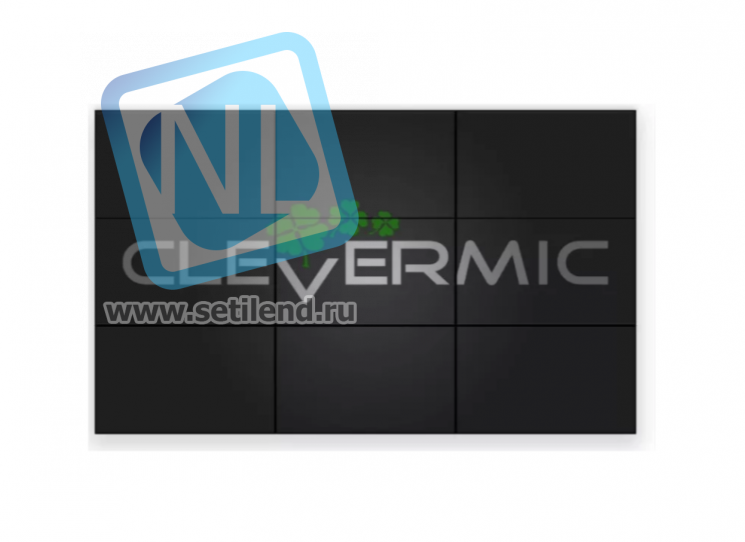 Видеостена 3x3 CleverMic W55-1.8-500 (FullHD 165")