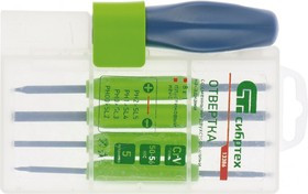 13386, Отвертка со сменными двухсторонними насадками, 8 в 1, CrV, пластиковый кейс