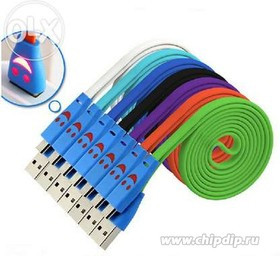 PL1329, USB кабель Pro Legend светящийся micro USB, красный, 1м