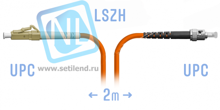 Патчкорд оптический LC/UPC-ST/UPC MM 2метра