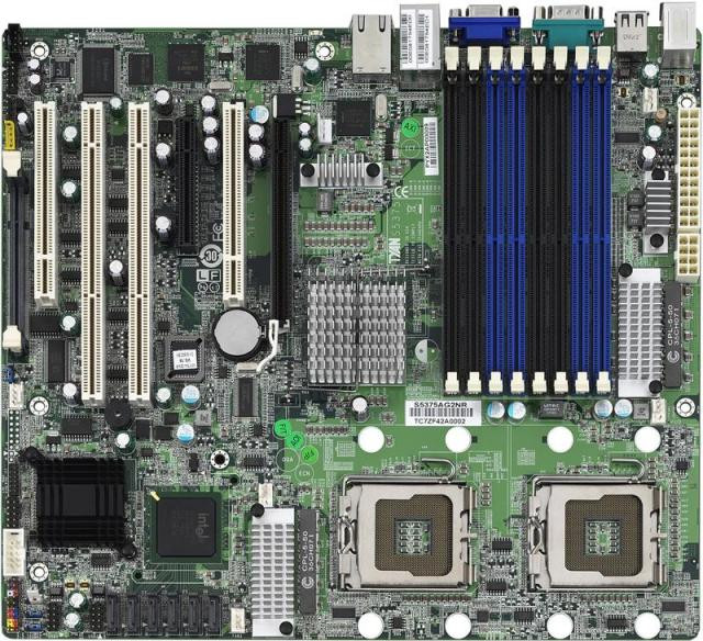 Материнская плата TYAN S5375AG2NR Tempest i5100X/2x Intel S771/Intel 5100/RAM: 8 x DDR-II ECC Reg (533/667)/PCIx2/PCI-X-2/PCI-Ex2/SATAx6/LANx2/Audio/SVGA-S5375AG2NR(NEW)