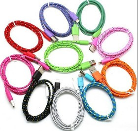 PL1389, USB кабель Pro Legend Iphone 5, 6s, 8 pin, текстиль, зеленый, 1м