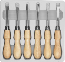 18373-H6, Стамески ЗУБР "ЭКСПЕРТ" фигурные профессиональные, 6шт