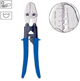 K02 Пресс-клещи для медн. трубч. наконечников (0,75-16 мм2, вдавливание) для сплошн. жил