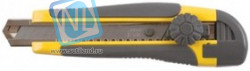 Нож FIT 10255 технический 18мм усиленный вращ.прижим лезвие 15 сегментов
