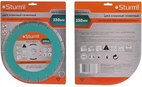 Круг алмазный STURM! 9020-04-230x22-C Ф230х2.4х22мм сухой рез сегментный по кирпичу