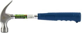 10436, Молоток-гвоздодер, металлическая трубчатая обрезиненная рукоятка, вес 450гр., боек 27мм
