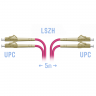 Патчкорд оптический LC/UPC-LC/UPC MM (OM4) Duplex 5 метров