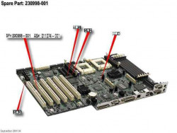Материнская плата HP 230998-001 System board for ML370 G2-230998-001(NEW)