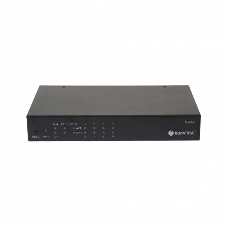Шлюз VolP IPMATIKA, 8xFXS, 2xRJ45, MiniUSB