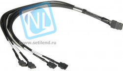 Кабель Adaptec FP36L08-14-0F mSASx4 (SFF-8087) to SATA (4)x1 (SFF-8448) /w sideband 0.5m-FP36L08-14-0F(NEW)