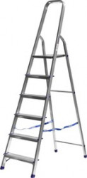 38801-6, Лестница-стремянка СИБИН алюминиевая, 6 ступеней, 124 см
