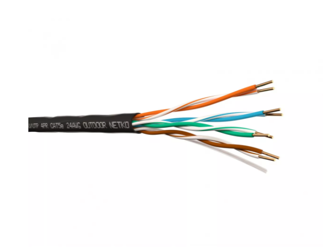 Кабель U/UTP4 cat.5e NETKO, 24 AWG BC, на катушке, PE, outdoor, 305м