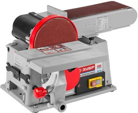 ЗШС-500, Станок шлифовальный, ЗУБР ЗШС-500, лента 100x914 мм, диск 150 мм, 2950 об/мин, 500 Вт