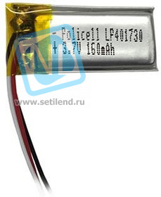 LP401730-PCM, Аккумулятор литий-полимерный (Li-Pol) 160мАч 3.7В, с защитой, PoliCell
