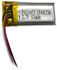 LP401730-PCM, Аккумулятор литий-полимерный (Li-Pol) 160мАч 3.7В, с защитой, PoliCell