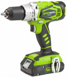 Дрель-шуруповерт аккумуляторная GREENWORKS G24DDK2 (3701507UA) 24V 1хАКБ 2 А.ч и ЗУ в кейсе