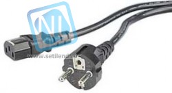 Кабель питания HAMA IEC C13 - Евровилка, круглое, 2.5м, черный [00046552]