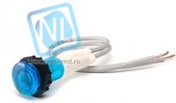 S100L1M, Светодиод с держателем и проводом 12V синий