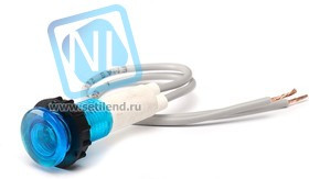 S100L1M, Светодиод с держателем и проводом 12V синий