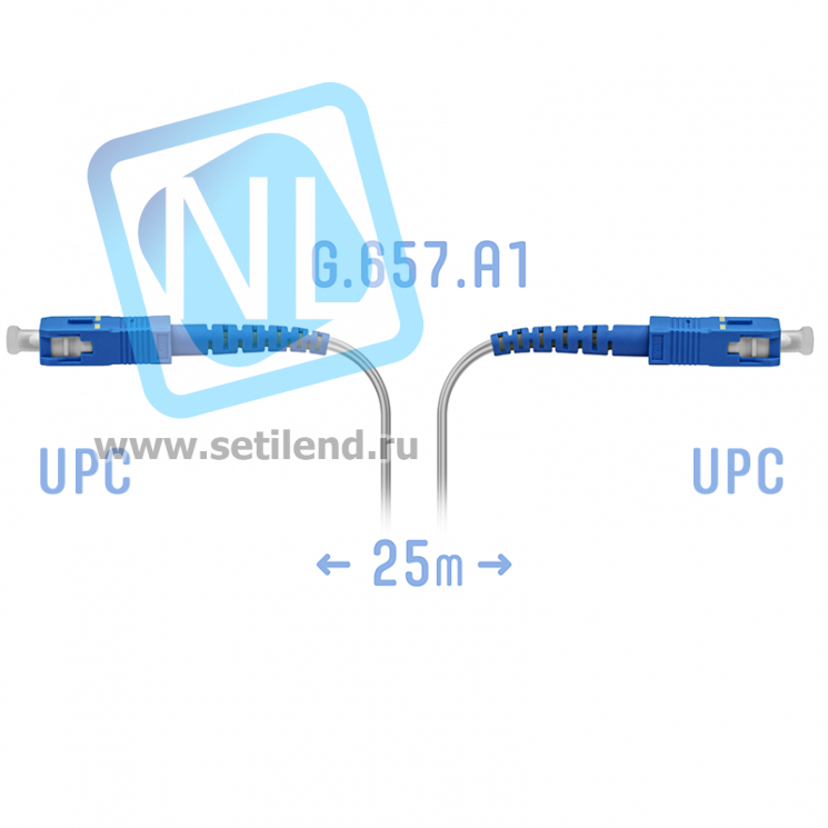 Патчкорд оптический FTTH-SC/UPC, кабель 604-02-01W, 25 метров