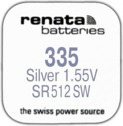 R 335 (SR 512 SW, 1.55V, 5mAh, 5.8x1.2mm)(батарейка для часов)