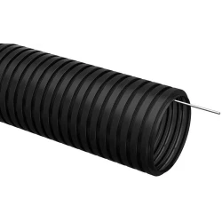 Труба гофрированная ПНД d20мм с протяжкой черн. (уп.10м) IEK CTG20-20-K02-010-1