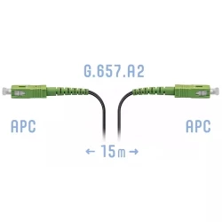 Патчкорд оптический FTTH SC/APC, кабель 604-04-01, 15 метров