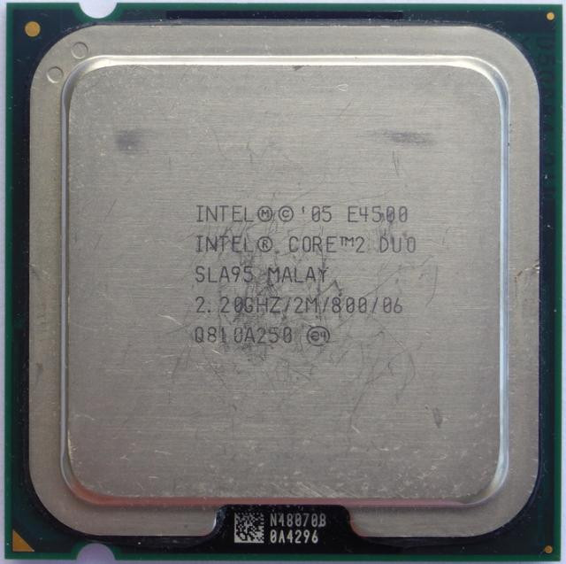 Процессор Intel SLA95 Процессор Core 2 Duo E4500(2M Cache, 2.20 GHz, 800 MHz FSB)-SLA95(NEW)