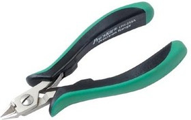 1PK-258A Pro'sKit Кусачки прецизионные мини чистовые (медь до 1мм, 125мм, пружина)