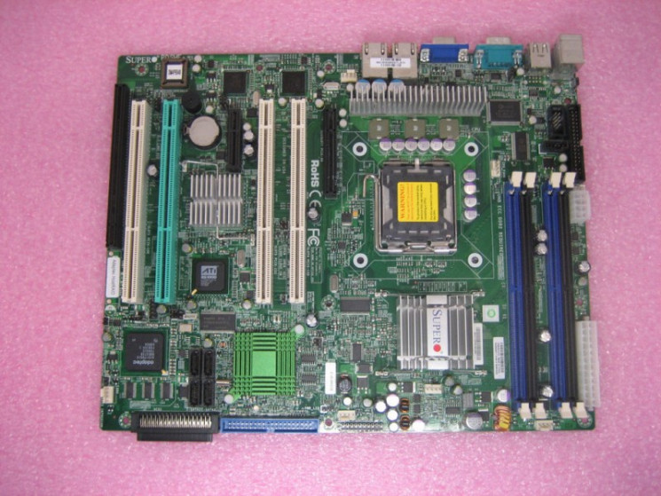 Материнская плата SuperMicro PDSMA+ LGA775 <i3000> SVGA+2xGbLAN PCI-X SATA RAID ATX 4DDR2<PC2-5300>-PDSMA+(NEW)
