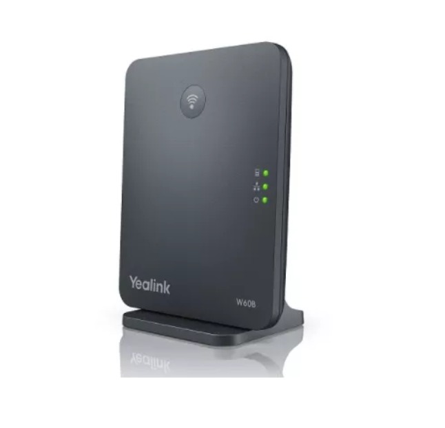 SIP-телефон Yealink W60B DECT, базовая станция, 8 SIP-аккаунтов, до 8 трубок на базу, 8 одновременных разговоров