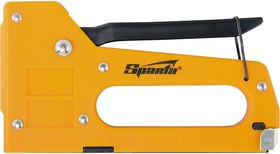 42001, Степлер мебельный пластиковый, со скобами 100 шт, тип скобы 53, 4-8 мм