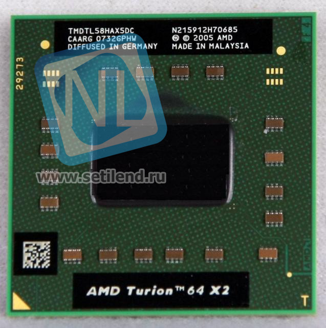 Процессор AMD TMDTL58HAX5DC Turion 64 X2 Mobile TL-58 1900MHz (2x512KB) Socket S1 CAARG NAADG-TMDTL58HAX5DC(NEW)