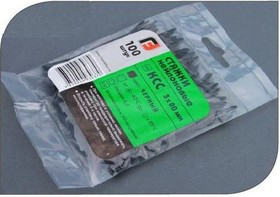 КСС 4*300 (ч) (100шт.), Стяжка кабельная неразъемная 3.5х300мм черная