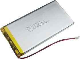 LP5558105-PCM, Аккумулятор литий-полимерный (Li-Pol) 4500(5000)мАч 3.7В, с защитой, PoliCell