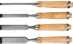 09A320, Стамески 6-24 мм, набор 4 шт.