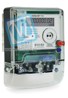 Счетчик "НЕВА" МТ 113 AS OP 5(100) однофазный, многотарифный