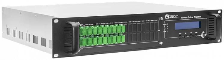 Оптический усилитель VERMAX для сетей КТВ, 2 входа, 16*20dBm выходов