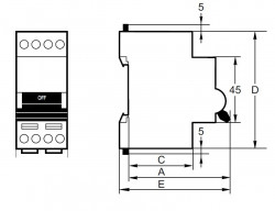 Выключатель автоматический модульный 2п D 50А 10кА NB1-63H (R) CHINT 179848