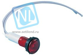 S100LK, Светодиод с держателем и проводом 230V красный