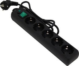 2009261, Сетевой фильтр Гарнизон ЕНLB-5 1.4 м 5 р черный