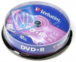 Verbatim 43498 DVD+R 4.7 GB 16x CB/10, Записываемый компакт-диск
