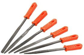 1603-10-H6_z01, Набор STAYER "MASTER" Надфили, ручка из ПВХ, 100мм, 6шт