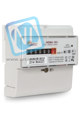 Счетчик "НЕВА" 103/5 1S0 5(60) однофазный, однотарифный