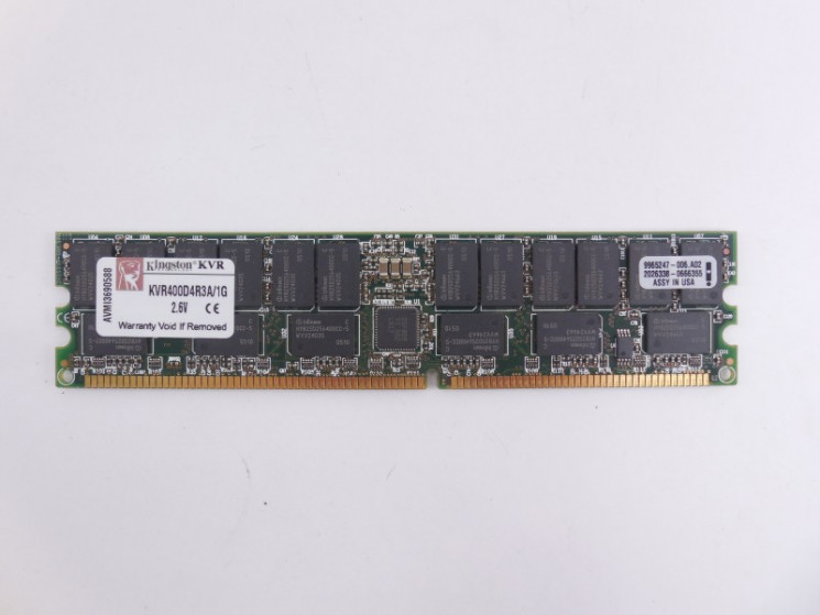 Модуль памяти Kingston KVR400D4R3A/1G Dual-Rank DDR 1GB PC3200 400MHz ECC Reg-KVR400D4R3A/1G(NEW)