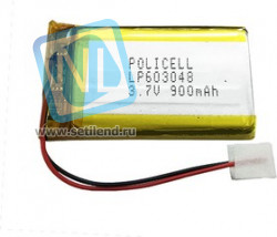 LP603048-PCM, Аккумулятор литий-полимерный (Li-Pol) 900(920)мАч 3.7В, с защитой, PoliCell