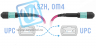 Патчкорд оптический MPO/UPC FF MM (50/125 OM4), 8 волокон, 2 метра (Cross)